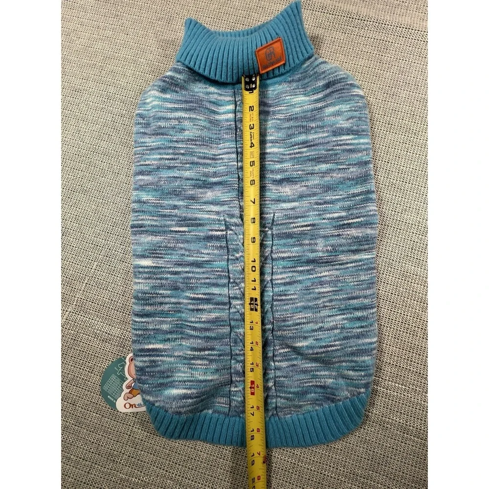 On the roll Warm Dog Sweater 2XL Blue  Acrylic Winter Apparel (30-45 Lb )